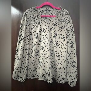 Chic Black and Cream Women's Blouse